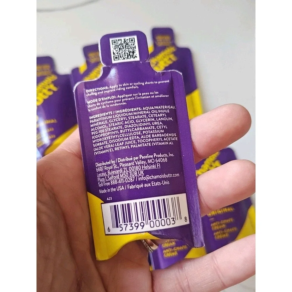 Chamois Butt'r Anti Chafe Cream 9 Individual 9mL‎ packets Non Greasy Lubricant